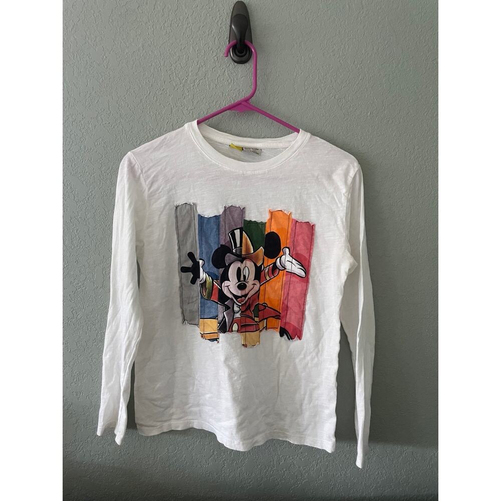 Zara x Disney Kids Boys Girls 10 Large Mickey Mouse Long Sleeve Graphic Tee